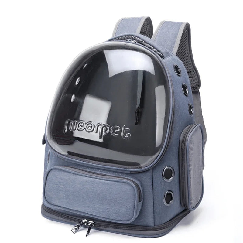 Transparenter Rucksack für Katzen & kleine Hunde – Atmungsaktive Tragetasche für Reisen & Ausflüge im Freien
