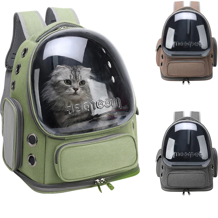 Transparenter Rucksack für Katzen & kleine Hunde – Atmungsaktive Tragetasche für Reisen & Ausflüge im Freien