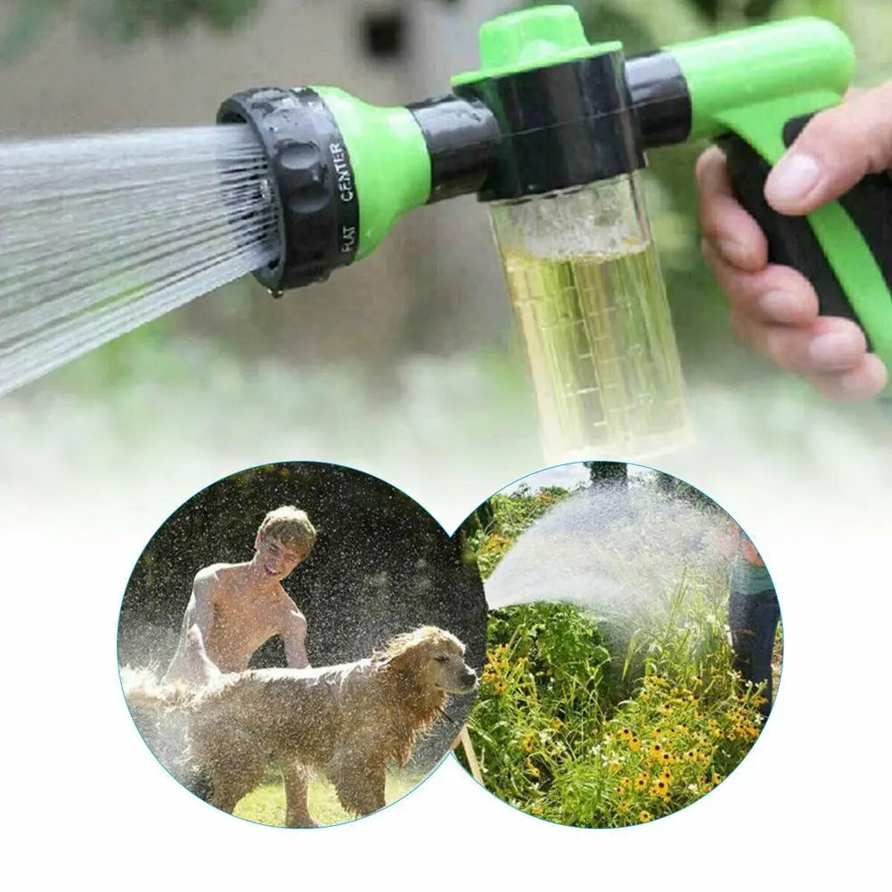 Verstellbare Hunde-Schaum-Sprühpistole mit integriertem Seifenbehälter