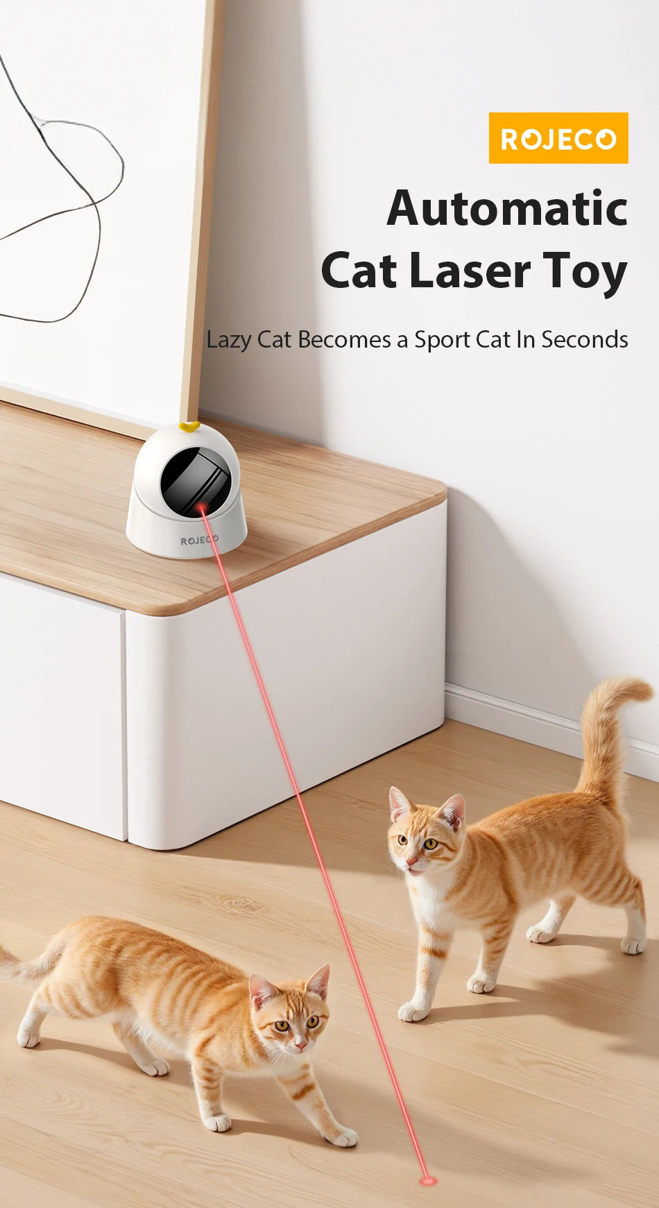 Automatisches Laser-Spielzeug für Katzen & Hunde – interaktiv & elektrisch