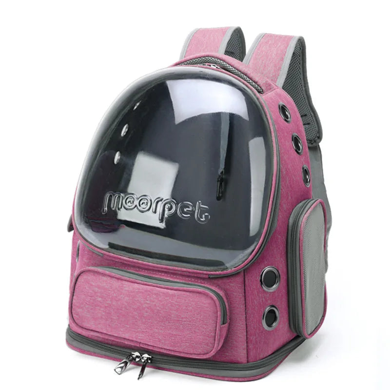 Transparenter Rucksack für Katzen & kleine Hunde – Atmungsaktive Tragetasche für Reisen & Ausflüge im Freien