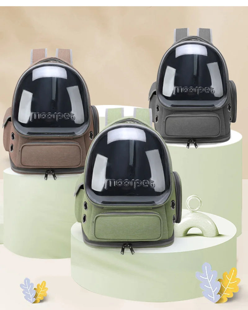 Transparenter Rucksack für Katzen & kleine Hunde – Atmungsaktive Tragetasche für Reisen & Ausflüge im Freien