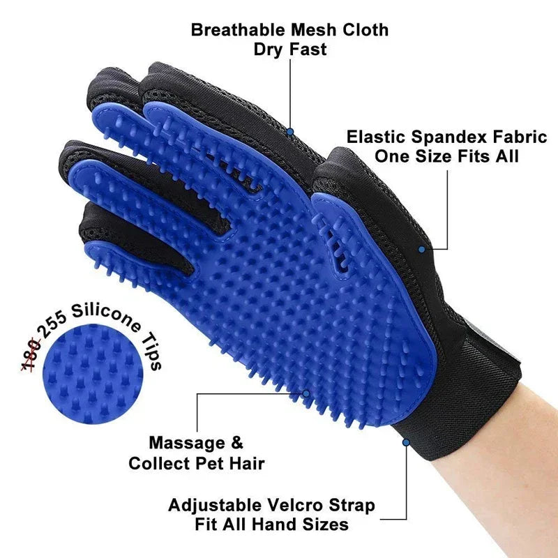 Silikon-Pflegehandschuhe für Haustiere — Haarentfernung & Badebürste