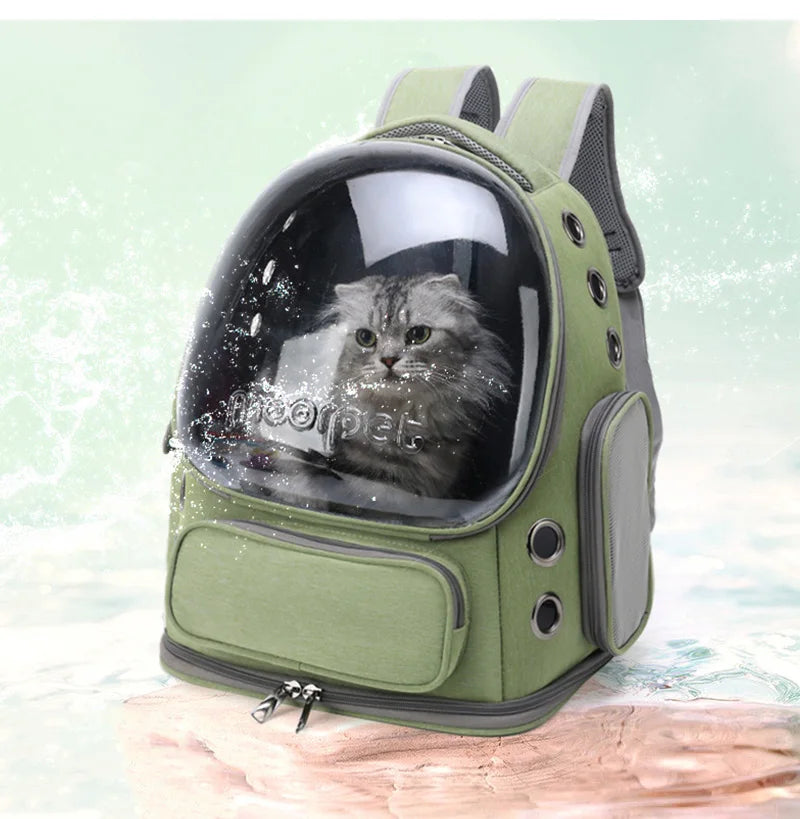Transparenter Rucksack für Katzen & kleine Hunde – Atmungsaktive Tragetasche für Reisen & Ausflüge im Freien