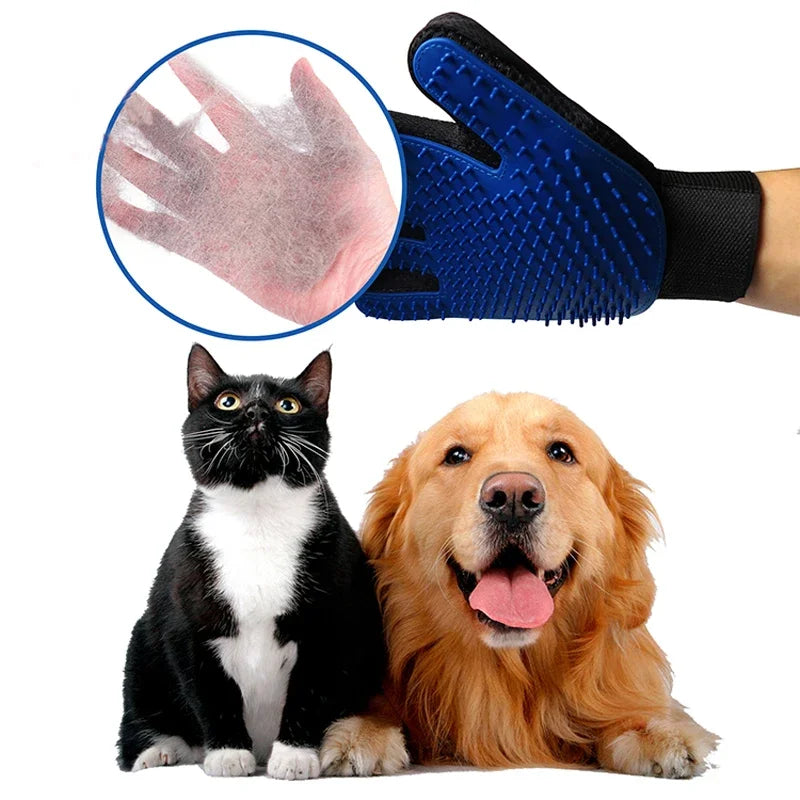 Silikon-Pflegehandschuhe für Haustiere — Haarentfernung & Badebürste